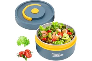 Insulated Lunch Container, 14.78oz 304 Stainless Steel Thermal Bento Box with Non-removable Liner, 1.75 cups Portable Hot Foo