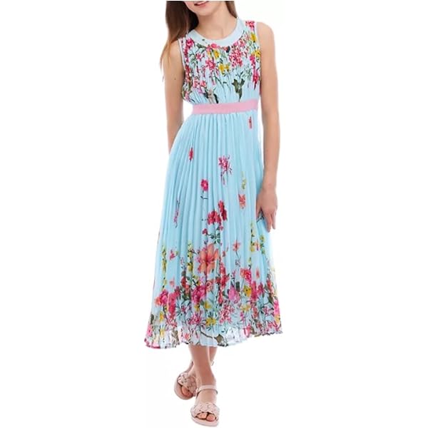 rare editions chiffon dress Rare Editions Girls 7-16 Chiffon Dress, Blue