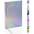 Amazon.com : Navkejon Rainbow PU Hardcover Journal, Magnetic Heart Flap ...
