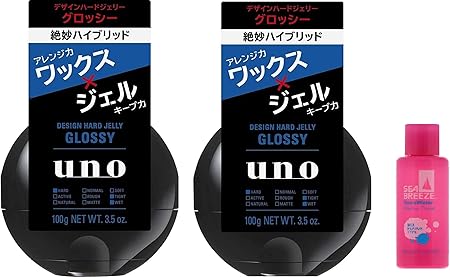 Amazon Amazon Co Jp限定 Uno ウーノ デザインハードジェリー グロッシー ジェル おまけ シーブリーズ デオ ウォーターミニボトル マリンフローラル ヘアワックス セット 100g 2個 おまけ Uno ウーノ ヘアワックス ポマード 通販