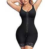 Nebility Fajas Colombianas Moldeadoras Shapewear for Women Tummy Control Postpartum Body Shaper Bodysuit with Zipper Crotch