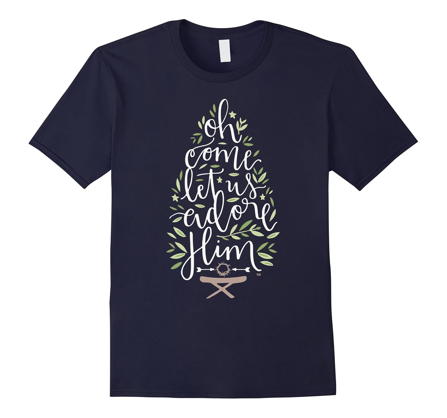 Adore Him, Baby Jesus Christmas -- Christian T-Shirt-ANZ