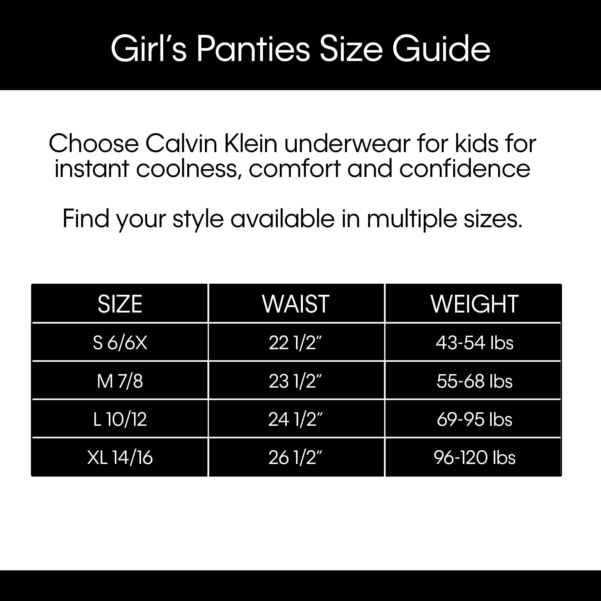 Calvin Klein Girls' Little Modern Cotton Hipster Panties, 7 Pack