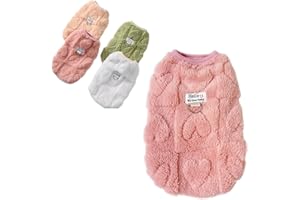 JATMIRA Warm Cat Apparel Cute Fluffy Cat Sweatshirt Cartoon Kitten Winter Coat Pullover Soft Skin-Friendly Knitwear (Medium, Pink)