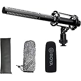 BOYA XLR Microphone, Shotgun Microphone BY-BM6060 with Shockmount Windscreen Mic for Camera DSLR External Condenser Professional Microphones for Video Interview ENG Film