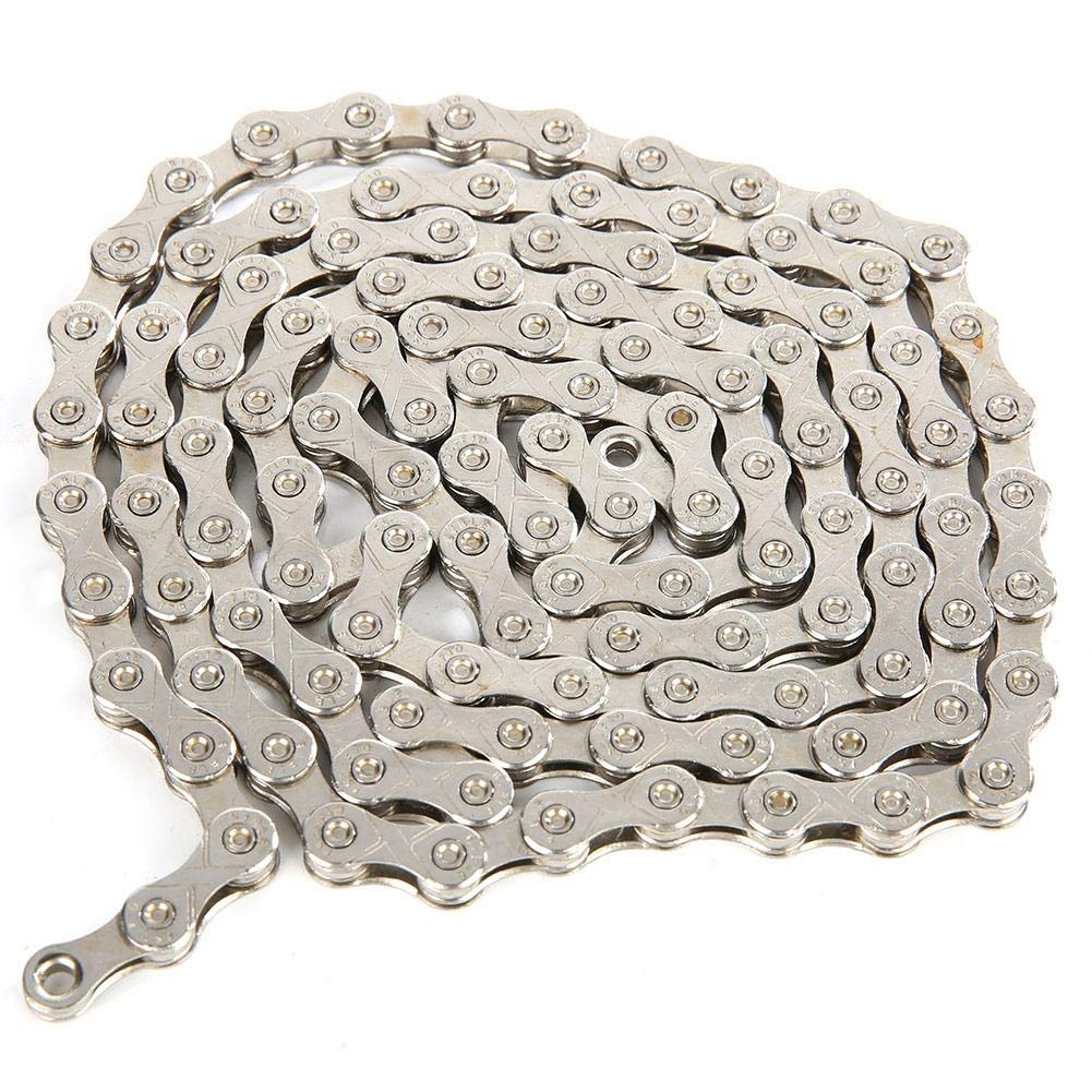VGEBY Aluminum Alloy Bike Chain, Lightweight Hollow Design for Road & Mountain Bikes 10/30/9/27 Speed Anti-rust Coating