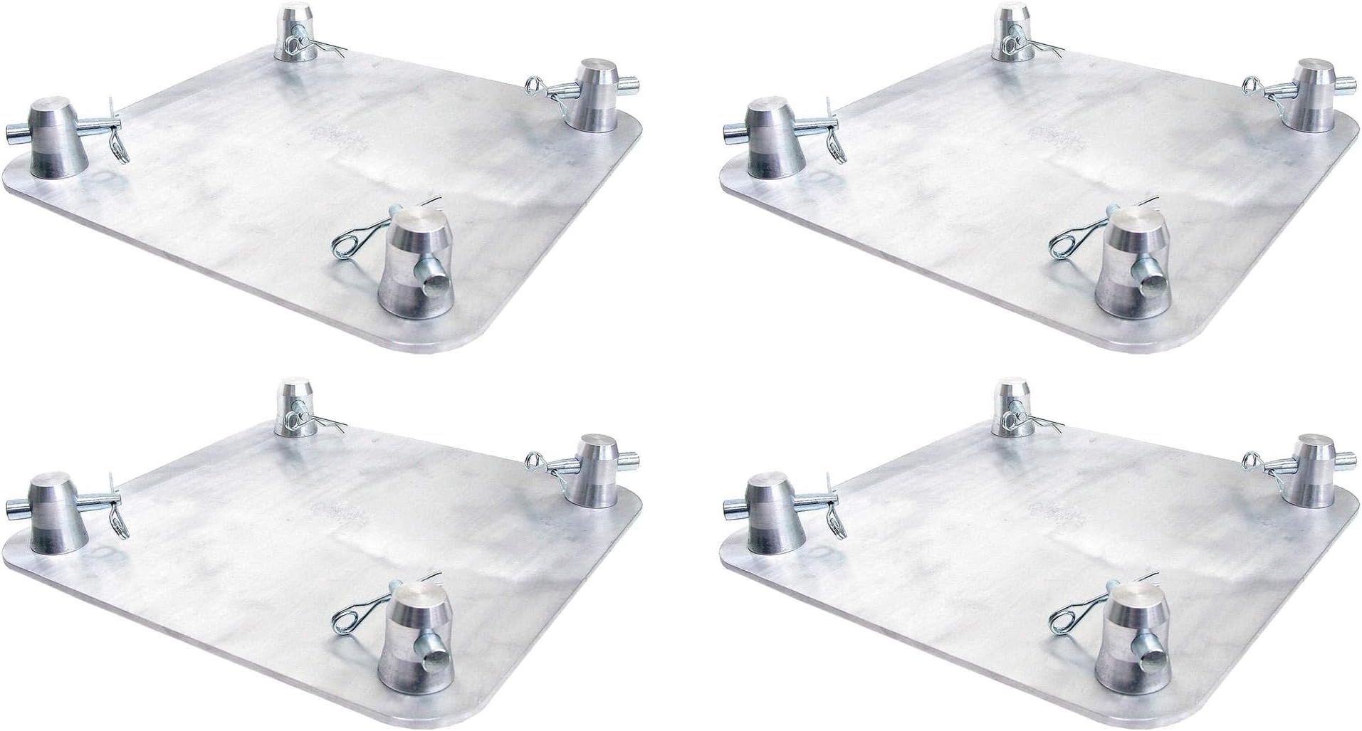 Global Truss 12" x 12" Aluminum Base Plate for F34 Truss Box, 4 Pack | SQ-4137