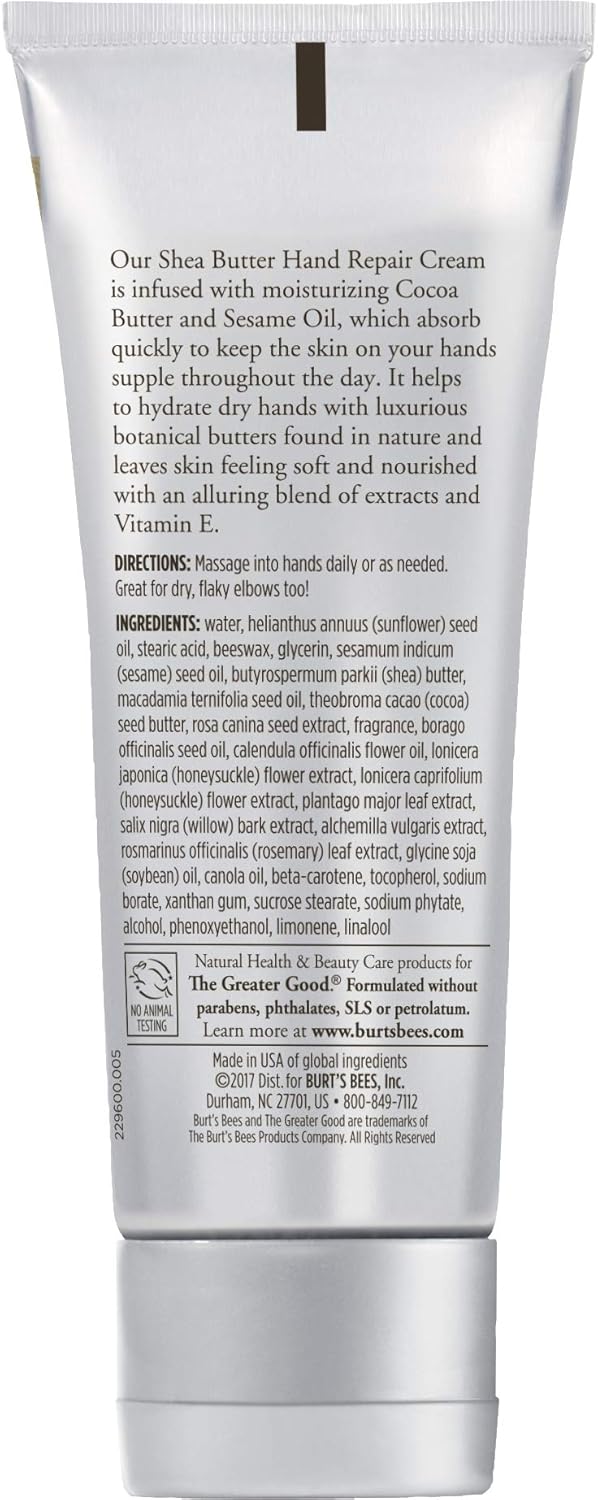 Burt's Bees Shea Butter Hand Repair Cream - 3.2 Ounce Tube : Skin Care Products : Beauty