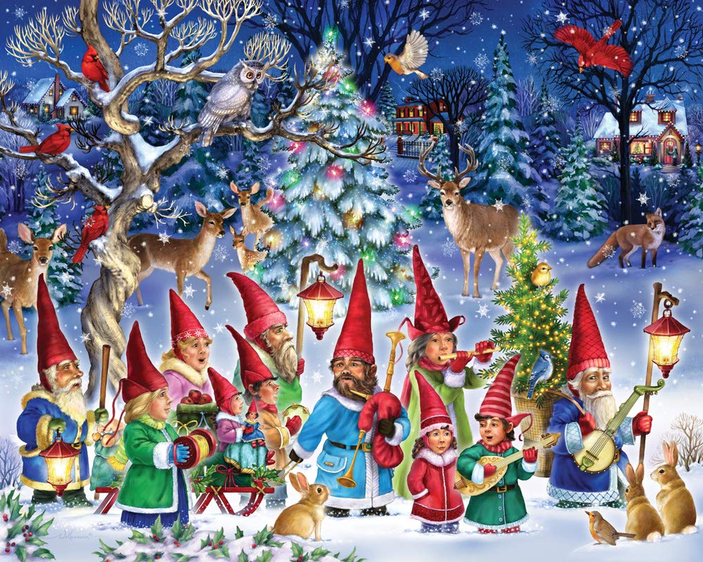 Vermont Christmas Company Going Gnome for Christmas Jigsaw Puzzle 1000 Piece