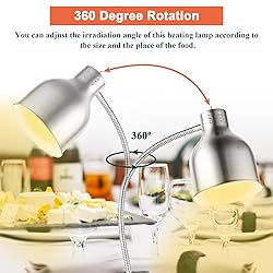 YMJOINMX Stainless Steel Food Heat Lamp Commercial