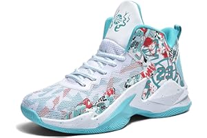 Hewcey Kids Basketball Shoes High Top Youth Fashion Sneakers Girls Casual Sports Basketball Shoes Breathable Comfortable Boys Sneakers for Big Kids