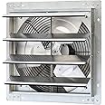iLiving - 16" Wall Mounted Exhaust Fan - Automatic Shutter - Variable Speed - Vent Fan For Home Attic, Shed, or Garage Ventilation, 1200 CFM, 1800 SQF Coverage Area (Power Cord Not Included)