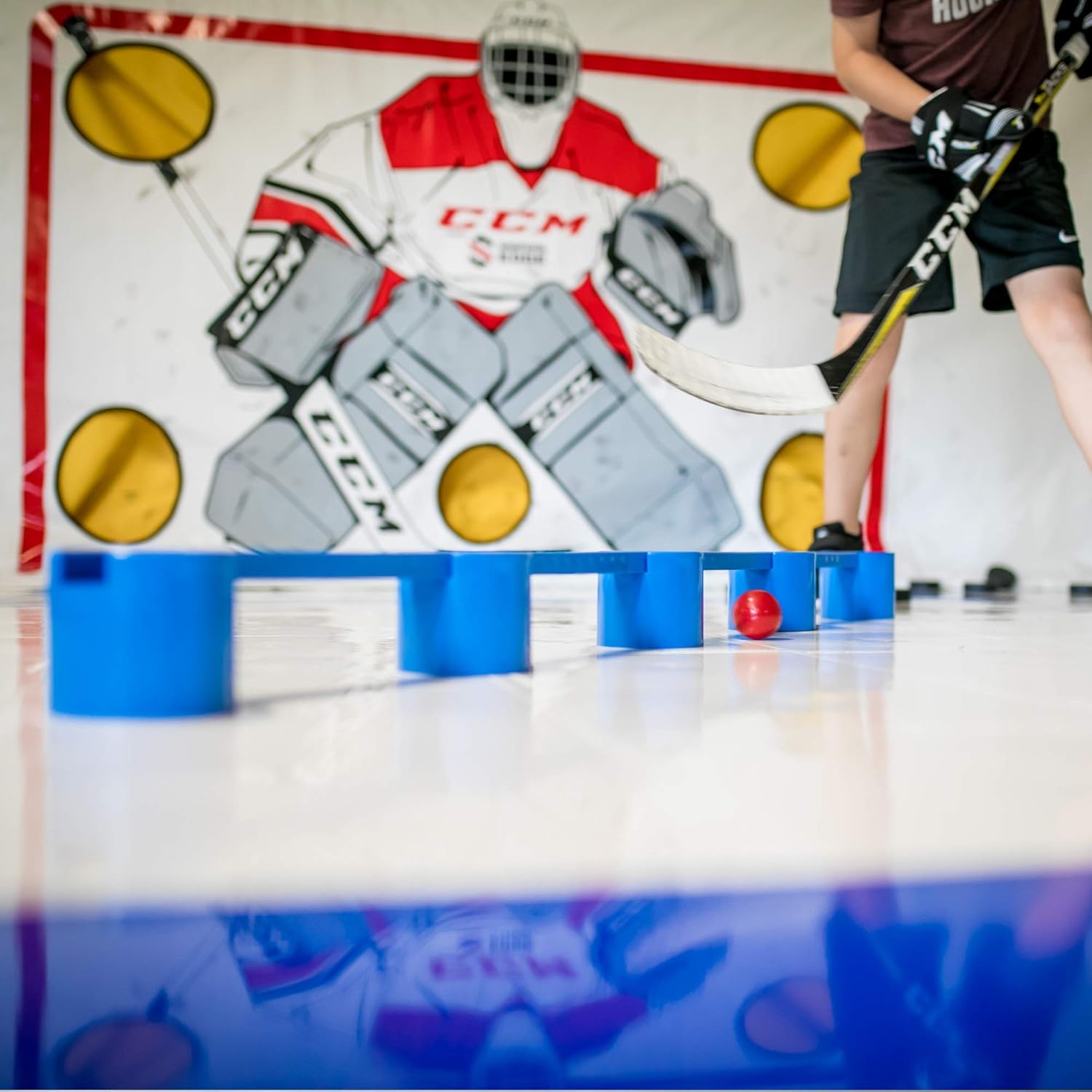 Sniper's Edge Hockey Hands Mini Stickhandling Trainer with 4 Sections : Hockey Training Aids : Sports & Outdoors