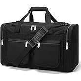 Komenta Duffle Bag for Weekender Travel - 20 inch Sport Duffel Bag for Gym Traveling (Black)