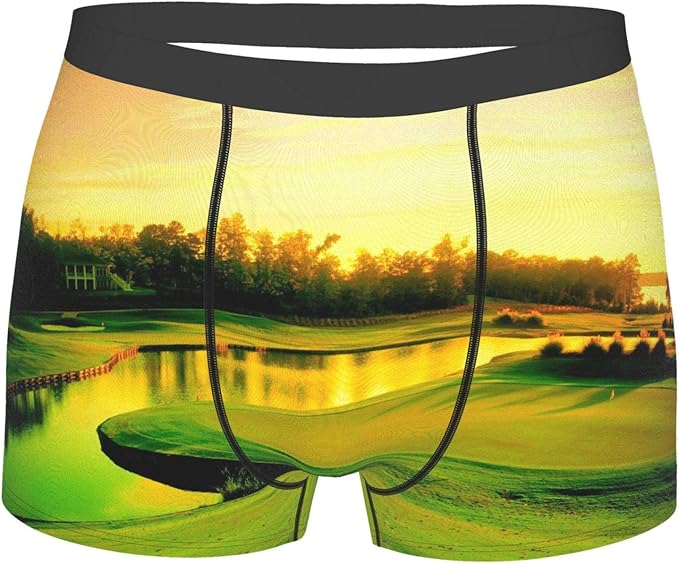 Men'S Boxer Briefs Golf Course Mens Underwear, Boxer Briefs, Men'S