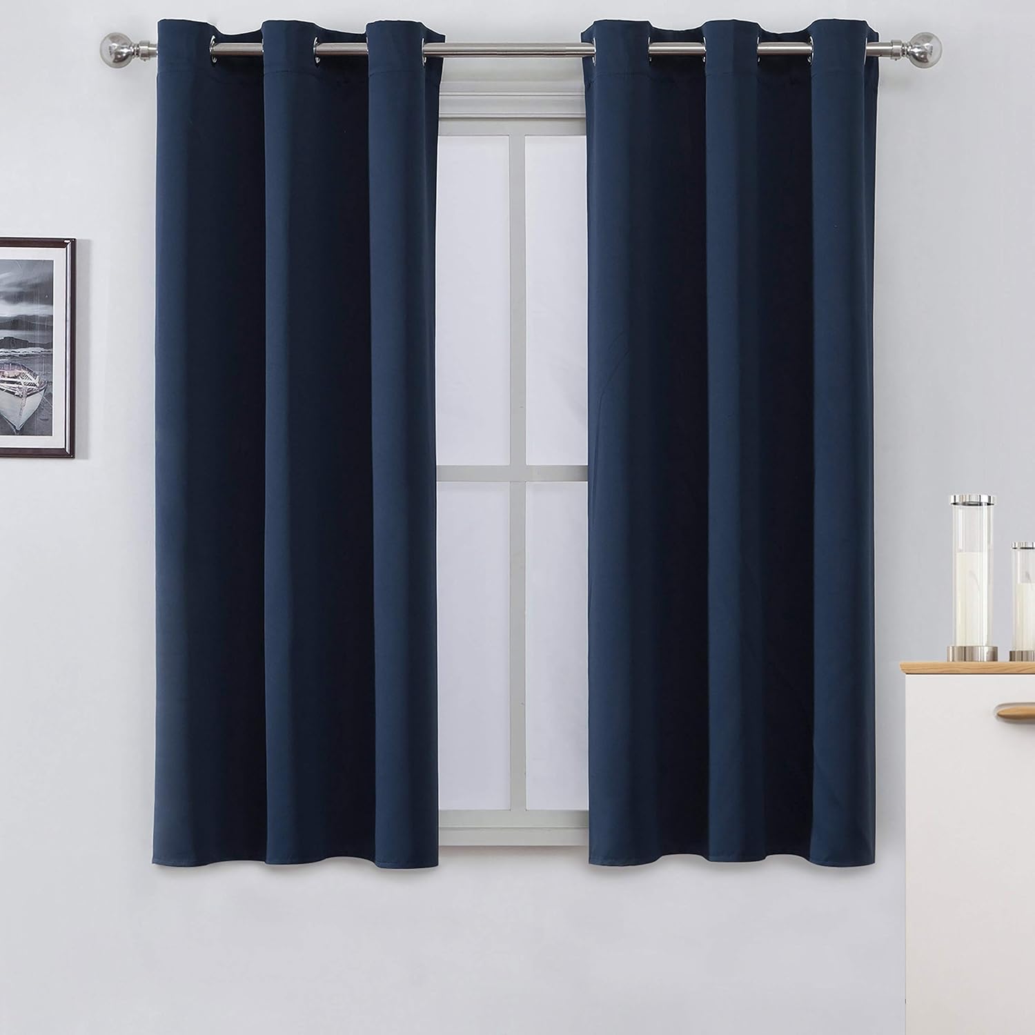 Amazon Com Lemomo Navy Blackout Curtains 38 X 54 Inch Set Of Two