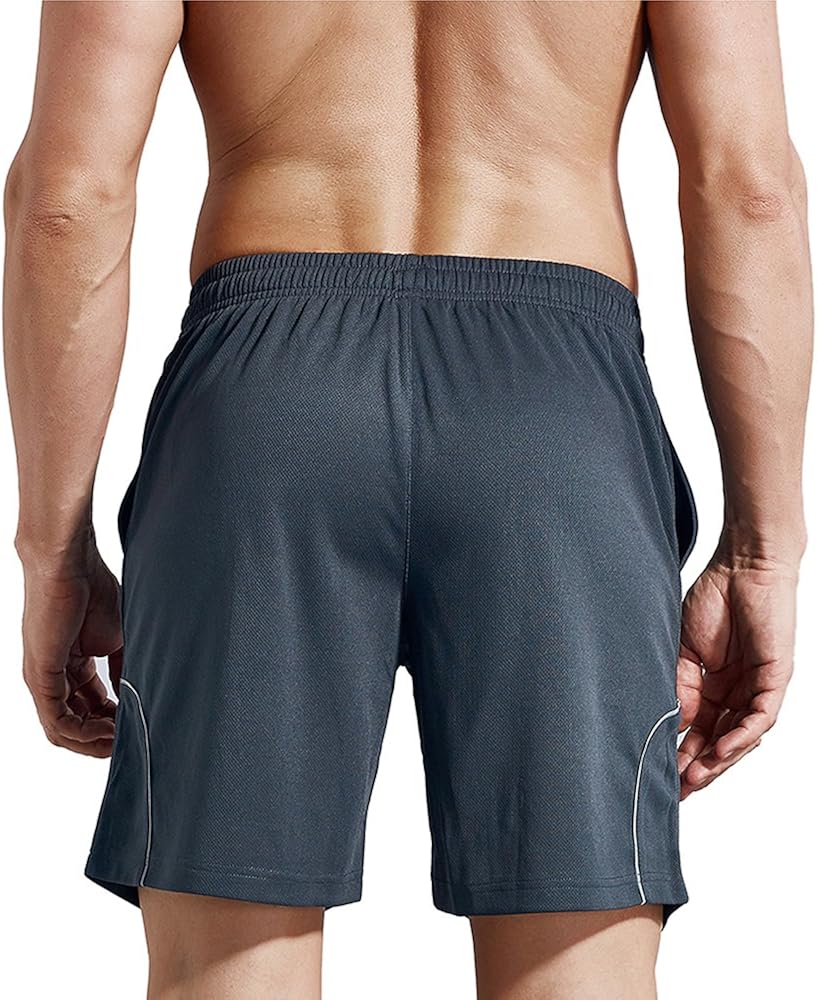 LUWELL PRO Men's 7" Running Shorts with Pockets Quick Dry Breathable Active Gym Shorts for Workout,Training,Jogging: Clothing