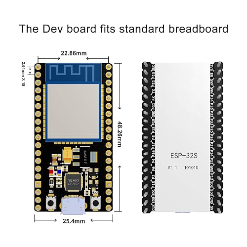 ESP-WROOM-32 ESP32 Development Board – 2,4 GHz – Dual-mode WiFi + Bluetooth – Dual-core Processor – Node32s Compatibel