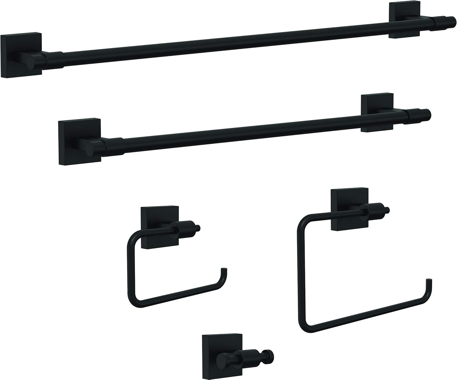 Franklin Brass MAX46-FB Maxted Towel Ring, Matte Black - - 