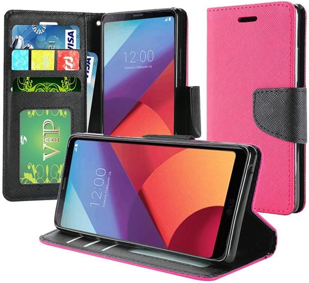 Galaxy S8 Active G892 case, Luckiefind Design Premium PU Leather Flip Wallet Credit Card Cover Case, Stylus Pen Accessories (Wallet Pink)