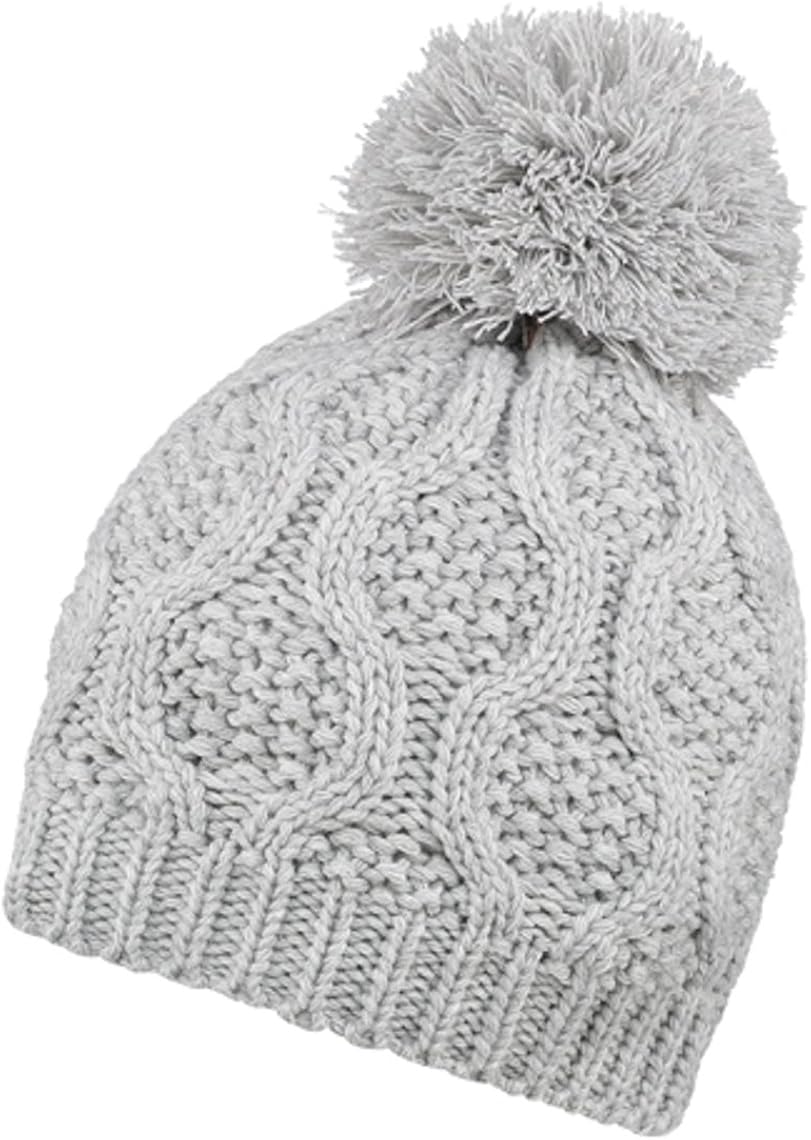 grey bobble beanie hat