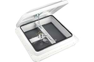 Livpow RV Roof Vent With 12V Fan Reversible 14" x 14"