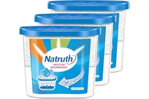 NATRUTH Unscented Moisture Absorber boxes,21.5OZ*3 Packs，Warehouse Dehumidifier, Eradicate Odor Moisture Absorbers Bucket, Humidity Absorber,Dehumidifier for Closet,Bathrooms, Kitchen & Study, Boats