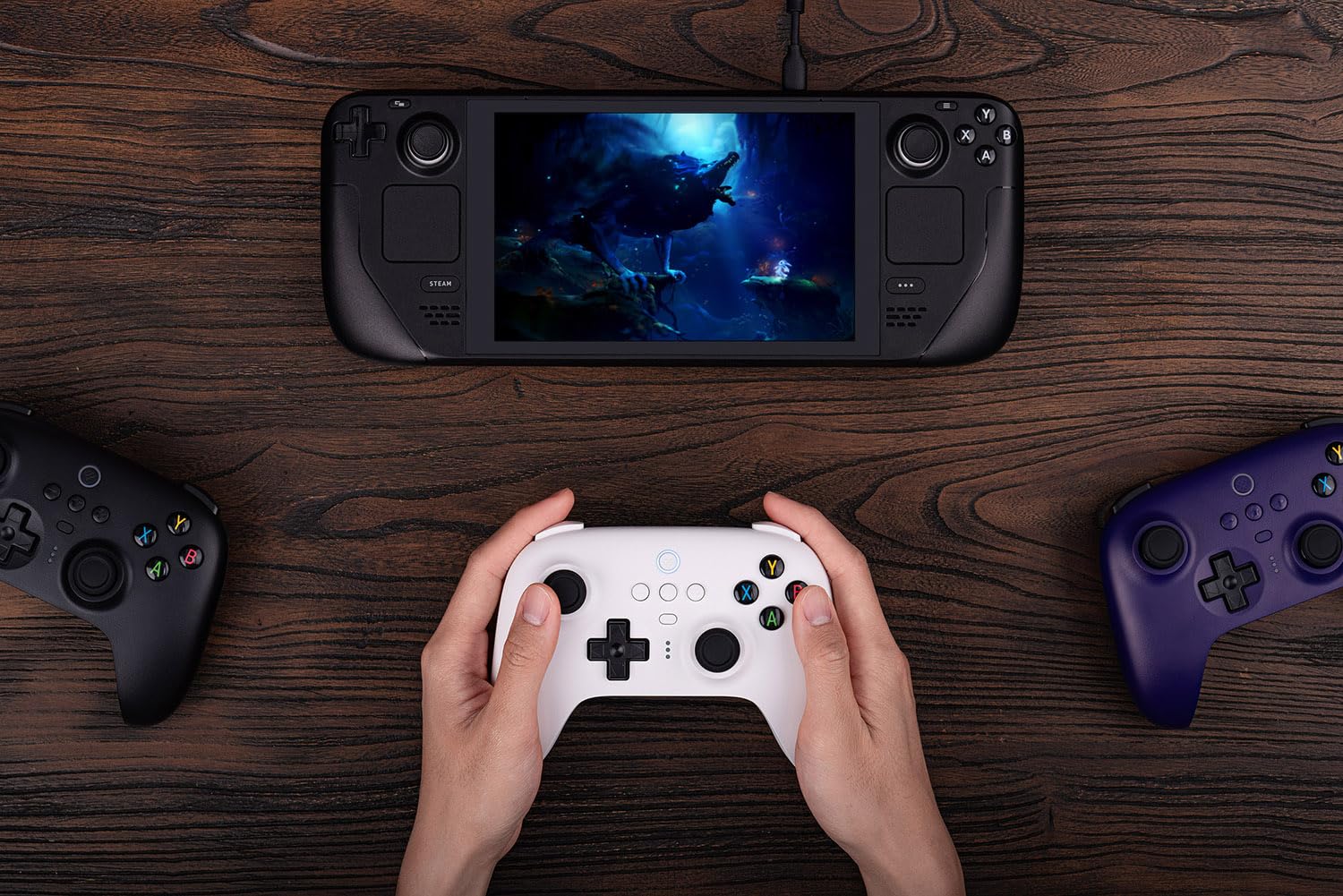 8Bitdo Ultimate 2.4G Wireless Controller, Hall Effect Joystick Update, Gaming Controller with Charging Dock for PC, Android, Steam Deck & Apple (White)