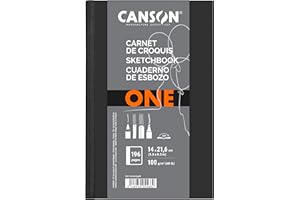 Canson ONE Art Book Paper Pad, Smudge Resistant Sketch Book Paper Pad, Hardbound, 67 Pound, 5.5 x 8.5 Inch, 100 Sheets