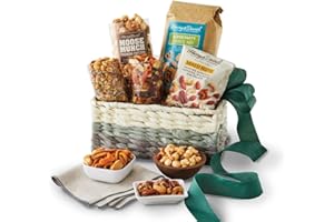 Harry & David Snack Attack Basket, Popcorn, Nuts, Dried Fruit Snack Gift Basket, Sweet And Salty Snacks, All Occasion Gift, Office Or Family Sharing