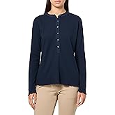 NIC+Zoe Womens Seesucker Long Sleeve Henley