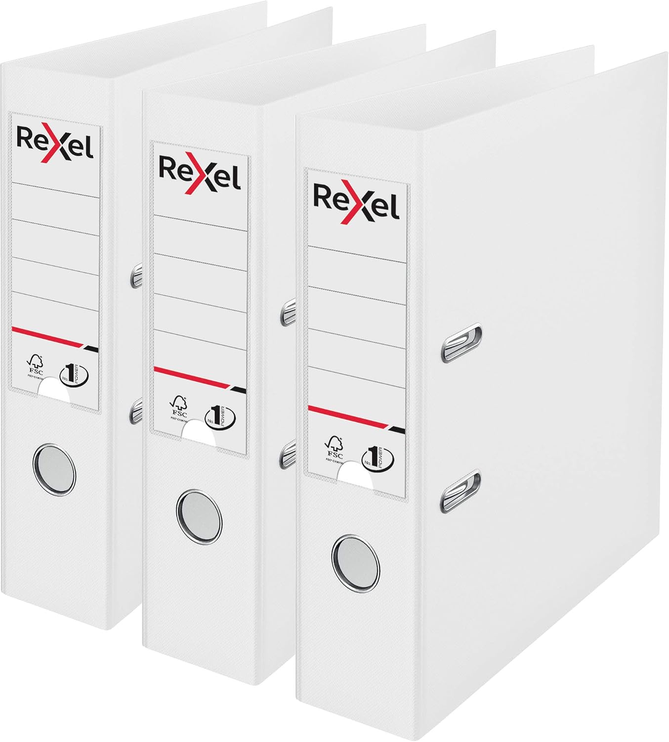 Rexel Choices, A4 Lever Arch File, 75 mm Spine, 500 Sheet Capacity, Plastic Cover, File Folder, 2115502, White - Image 3