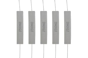 MERICDA (Pack of 5) 20W 10R 10 Ohm 5% Power Wirewound Ceramic Horizontal Cement Resistor