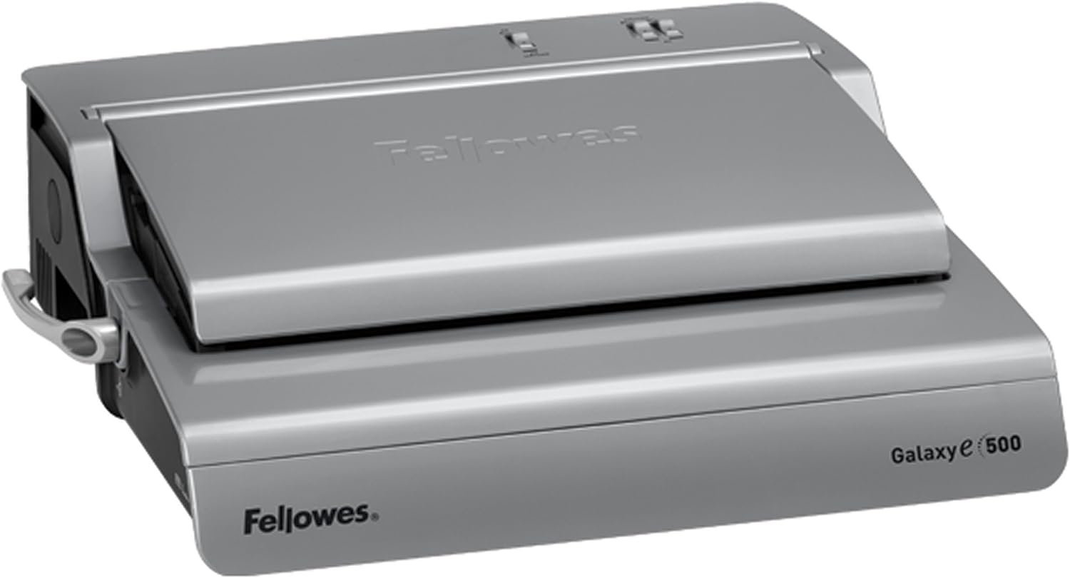 Fellowes 5218301 Galaxy 500 Electric Comb Binding System, 500 Sheets, 19 5/8x17 3/4x6 1/2, Gray : Office Products