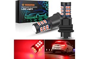 WINETIS 3156 3157 3155 LED Bulb Red for Tail Lights 400% Brighter 3056 3057 3047 4057 4157 LED Bulbs for Tail Lights, Stop Lights, Brake Lights, Turn Signal Lights, Brilliant Red, Pack of 2