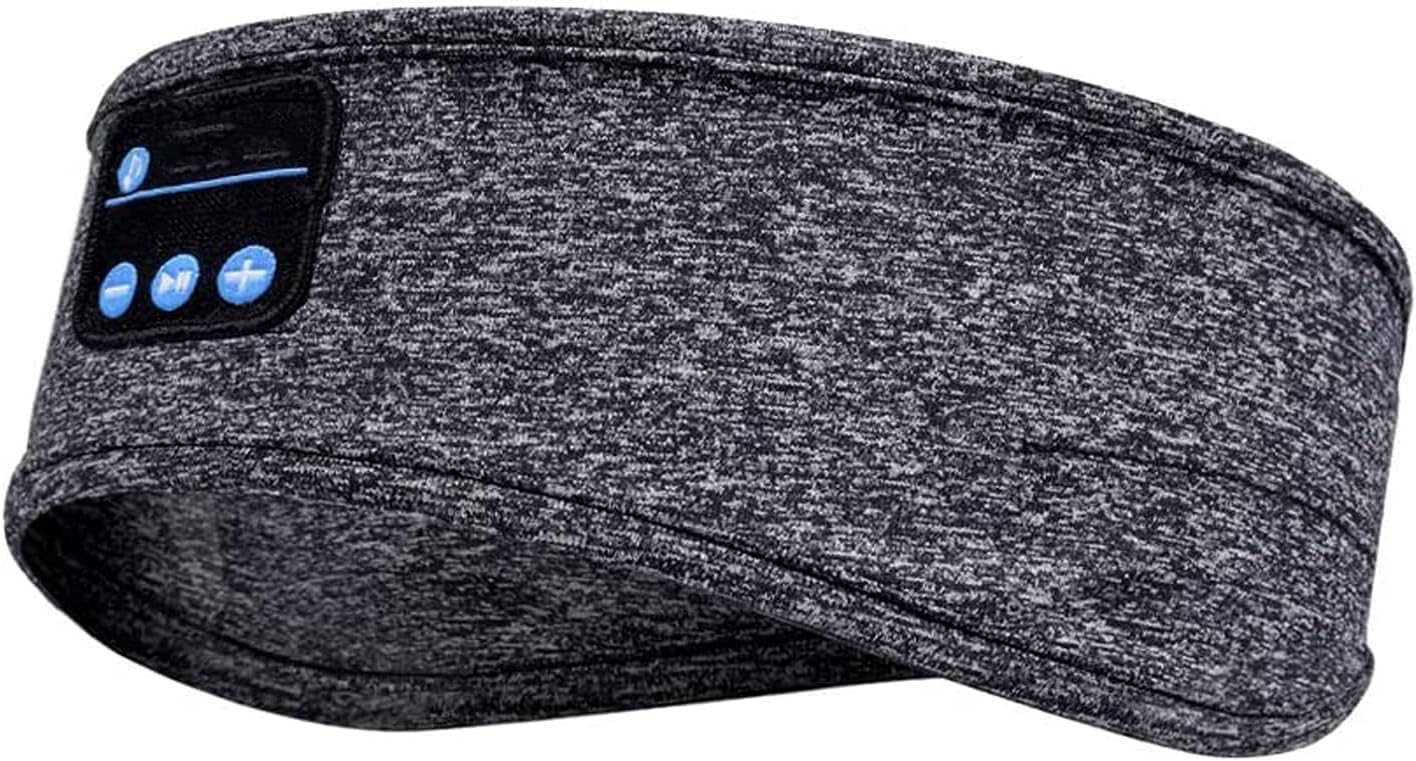 Jusimi Wireless Sleep Headphones & Mask & Headband V5.0 Bluetooth, Grey, 1 Count (Pack of 1), Women-Adults, Unisex, Adult Women, Fitness Enthusiasts, Side Sleepers