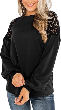 black lace sweatshirt