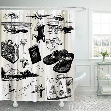 Amazon Com Kjong Animal Pattern Fabric Bathroom Shower