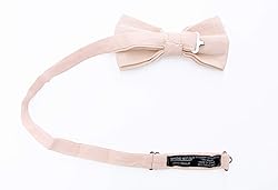 Spring Notion Men's Linen Blend Bow Tie Blush Pink