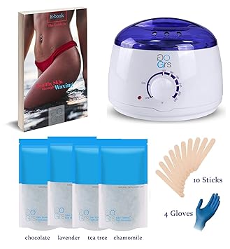 Buy Hair Removal Waxing Kit With Wax Warmer By Gogrs 4 Bags 100g
