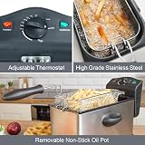 Quest 3 Litre Deep Fat Fryer Stainless Steel 2000W 2-4 Serves view 4
