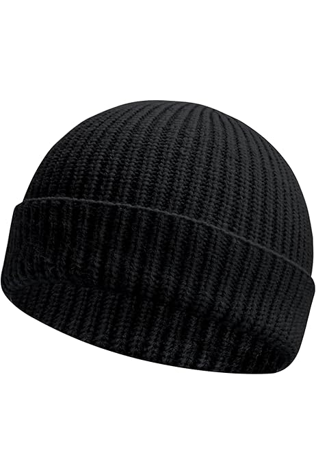 Chase Atlantic Knit Beanie - Stretchy Unisex Winter Hat (Black, 100% Acrylic)