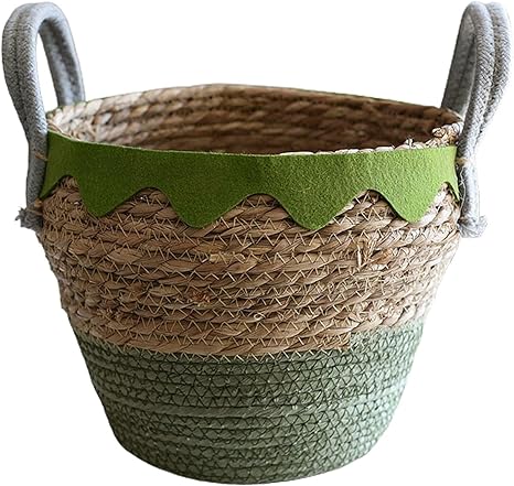 Amazon プランター 鉢カバー 植木鉢カバー 手編みバスケット 鉢植え フラワーポット 植木鉢 鉢かご 鉢カゴ フラワーバスケット 観葉植物 花鉢 収納バスケット 収納かご 手作り ナチュラル 雰囲気 観葉植物 インテリア 和風 Large かご バスケット オンライン通販