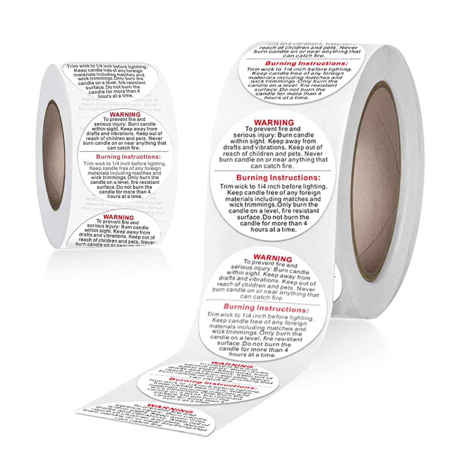 Jagowa 500 Pcs Candles Warning Signs, Candles Warning Labels Stickers