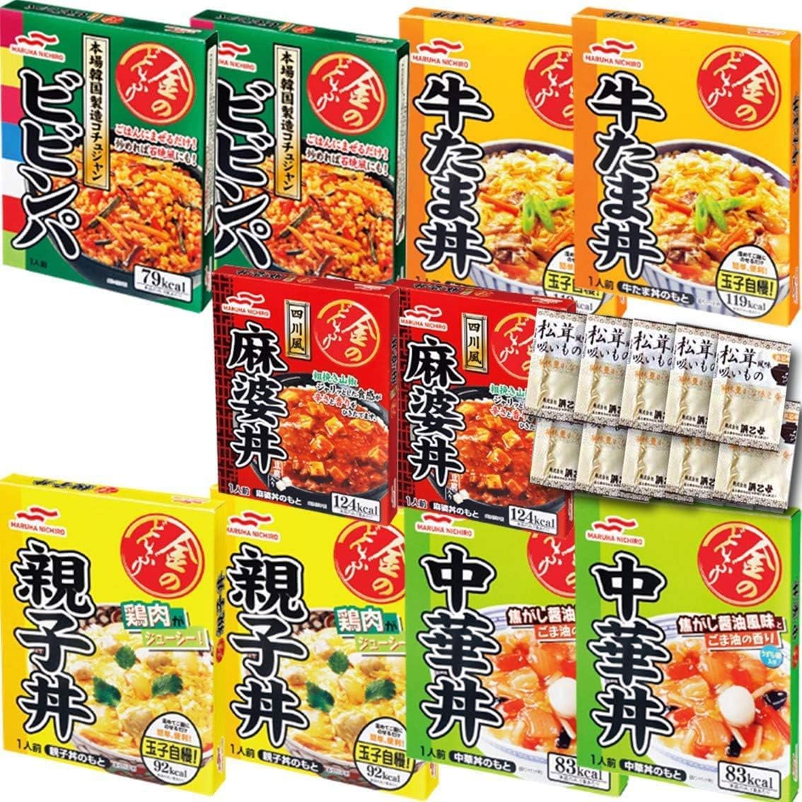 マルハ ニチロ 金のどんぶり どんぶり アソート レトルト 食べ比べ 10食 セット お吸い物付き の商品画像