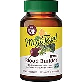 MegaFood Blood Builder Iron Supplement for Women & Men - Increase Iron Levels Without Side Effects - Combats Fatigue - with Vitamin B12, Folic Acid & Vitamin C for Absorption - Vegan - 90 Tablets