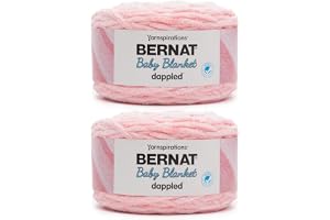 Bernat Baby Blanket Dappled Ever After Pink Yarn - 2 Pack of 300g/10.5oz - Polyester - 6 Super Bulky - 220 Yards - Knitting/Crochet