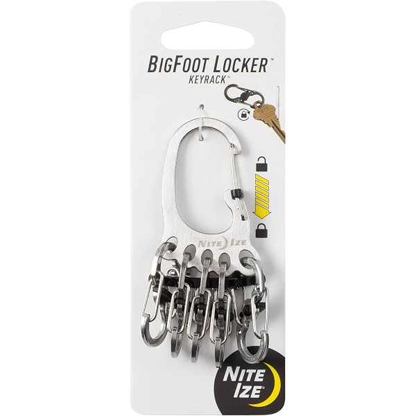 Amazon.com: Nite Ize KLKBF-11-R6 Bigfoot Locker KeyRack, Carabiner