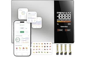 Smart Nutrition Food Scale for Cooking,1g Precision Digital Kitchen Scale with Nutritional Calculator app Tracking Calories, 