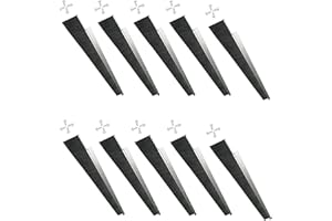 Retsun 10 Sets 2.5 x 39.37 Inches Garage Door Seal Door Brush Sweeps Seal Garage Roll Up Door Brush Sweep Durable Easy Mounting for Exterior Doors (10 Sets, 2.5 Inches)